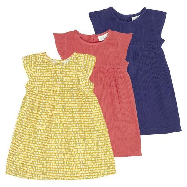 Sense Organics sense-organics Baby Sommerkleid aus Musselin Neela von Sense Organics, Gelb gepunktet, – Produktbild 2 von 4