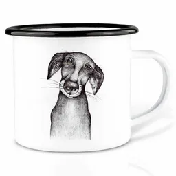 LIGARTI Emailletasse »Jürgen« von LIGARTI | 300 oder 500 ml | handveredelt in Deutschland | Cup, Kaffeetasse, Emaillebecher, Camping Becher – Produktbild 1 von 1