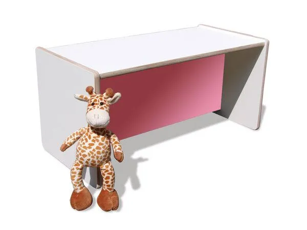 Die Schreiner Christoph Siegel Die Schreiner Christoph Siegel ELI Wendetisch/Bank - Mini - Weiß mit bunter Sitzfläche, Rosa, – Produktbild 1 von 1