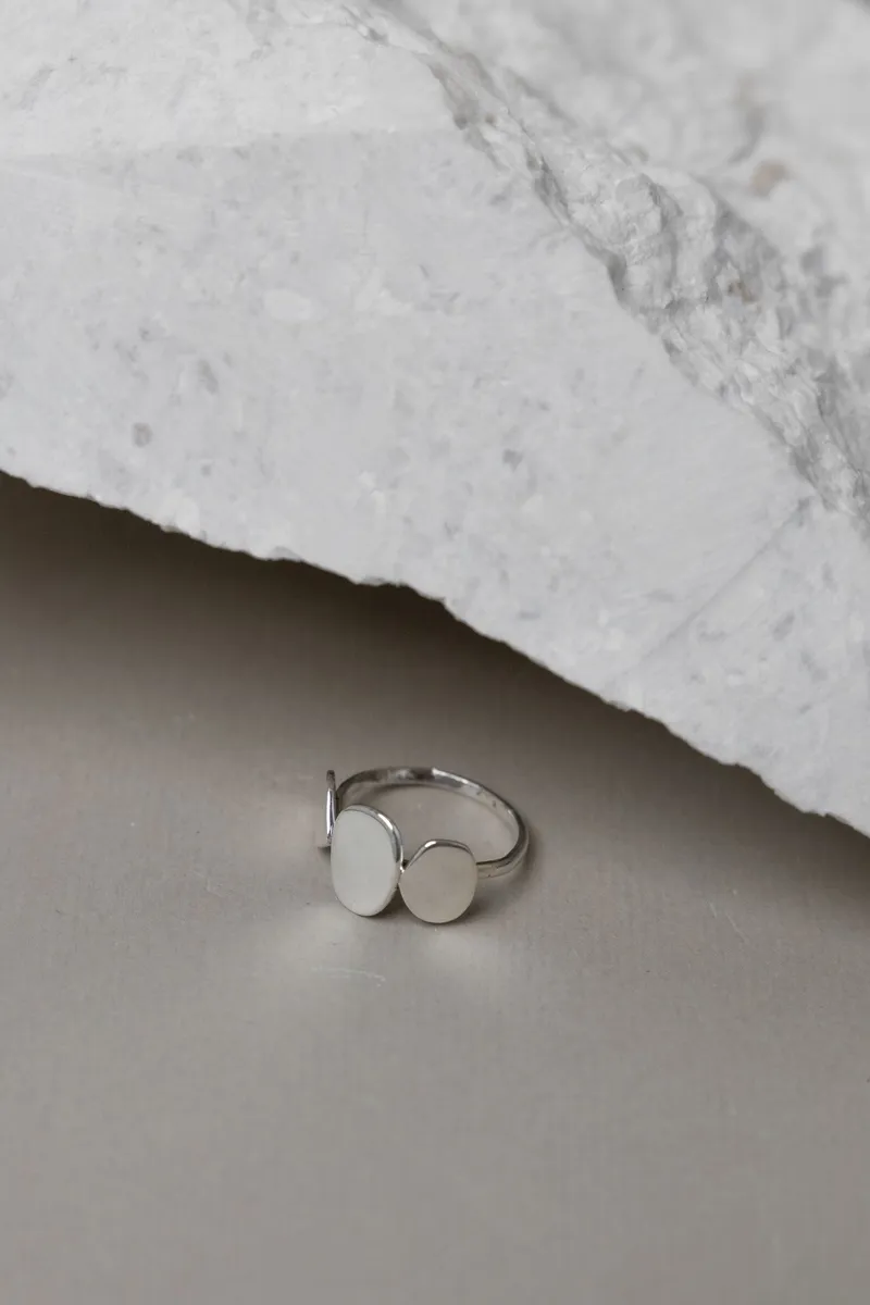 Jyoti - Fair Works Jyoti - Fair Works Damen vegan Ring Patthar Silber, Silber, – Produktbild 2 von 2