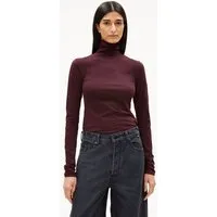 ARMEDANGELS ARMEDANGELS GRAZILIANAA SOFT Damen Longsleeve aus Bio-Baumwolle, Dark cranberry, – Produktbild 1 von 1