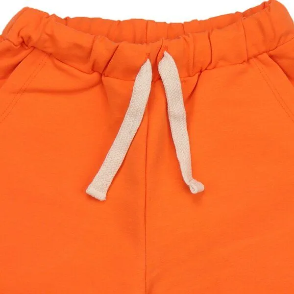 Walkiddy Walkiddy Kinder Shorts GOTS-zertifiziert aus Bio-Baumwolle orange mit Kordelbund, Blau, – Produktbild 2 von 2