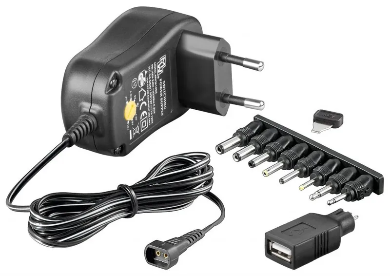 Goobay Goobay EcoFriendly Universal Netzteil 1000 mA 3-12 V mit 8 DC + 1 USB Adapter Netzstecker – Produktbild 1 von 1