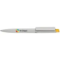 RITTER CARES RITTER CARES Kugelschreiber 'Crest Recycled' grau/mango-gelb – Produktbild 1 von 1