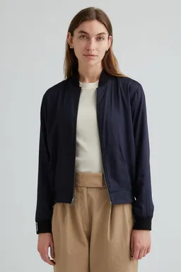 Yahmo Yahmo Damen vegan Jacke Bomber Reversible Ruth Moka/Navy – Produktbild 1 von 1