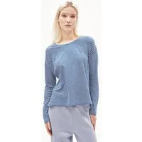 ARMEDANGELS ARMEDANGELS XIANAA STRIPES Damen Longsleeve aus Bio-Baumwolle, Oatmilk-lapis blue, – Produktbild 1 von 1