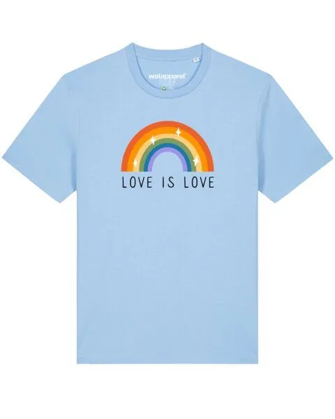 watapparel watapparel T-Shirt Unisex Love is Love, Blue soul, – Produktbild 1 von 4
