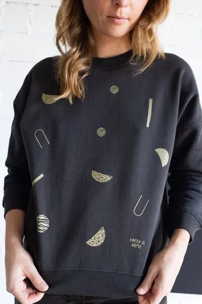 TIRALAHILACHA TIRALAHILACHA Gabriela sweatshirt, Schwarz, – Produktbild 3 von 4