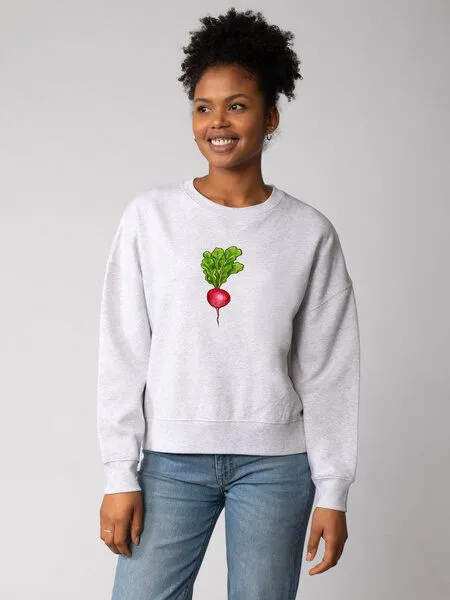 watapparel watapparel Sweatshirt Frauen Radieschen, Cool heather grey, – Produktbild 2 von 2