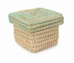 El Puente El Puente Aufbewahrungskorb mit Deckel "Wave" | Fair Trade & Handmade aus Bangladesch – Produktbild 1 von 1