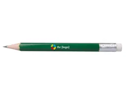FSC-zertifizierter Bleistift 6-eckig 9,75 cm mit Radiertip, lackiert nach Farbtabelle – Produktbild 1 von 1