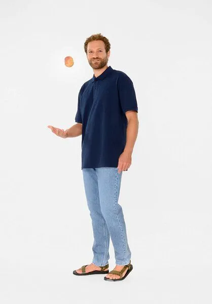 THOKKTHOKK ThokkThokk Herren Polo Shirt aus Biobaumwoll-Piqué, Night sky (blau), – Produktbild 2 von 7