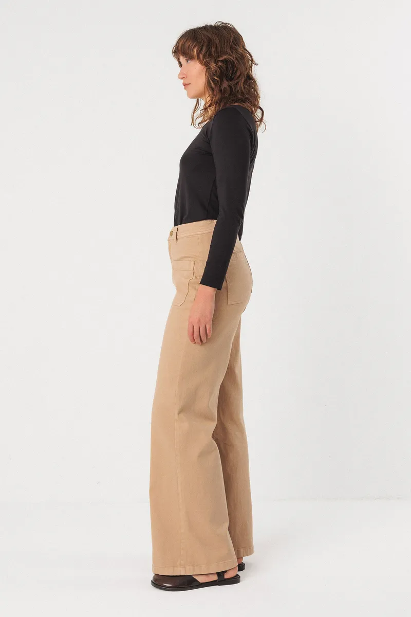 SKFK SKFK Damen vegan Hose Lakha Beige, Hellbraun, – Produktbild 1 von 2
