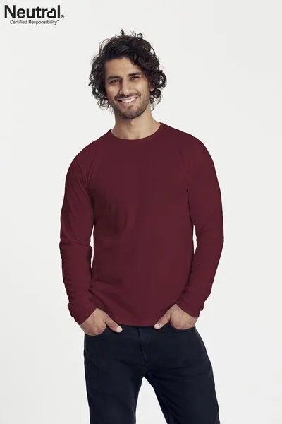Neutral® - 3FREUNDE Neutral® - 3FREUNDE Männer Longsleeve, Bordeaux, – Produktbild 4 von 4