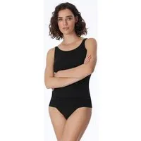 Schiesser Schiesser 2er Pack Damen Top Organic Cotton 95/5, Schwarz, – Produktbild 1 von 1