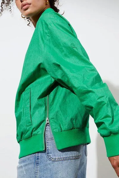 LangerChen LangerChen Jacket Winton - Boyfriend Bomberjacke aus Leinen, Meadow (grün), – Produktbild 4 von 4