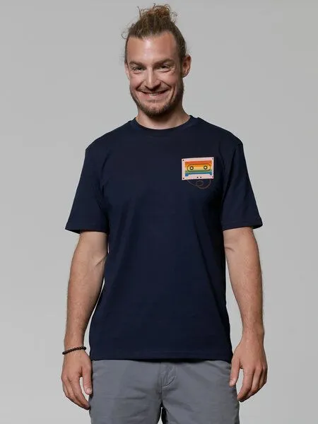 watapparel watapparel T-Shirt Unisex Rainbow Cassette, French navy, – Produktbild 2 von 3
