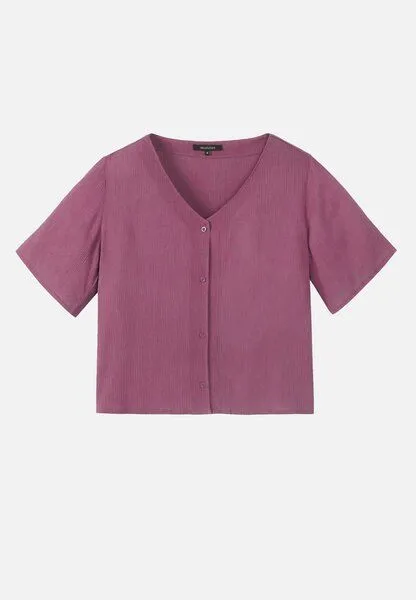 recolution Damen Crinkle Bluse aus LENZING ECOVERO Viskose - SPIREA - recolution, Dark tulip (rosa), – Produktbild 1 von 1
