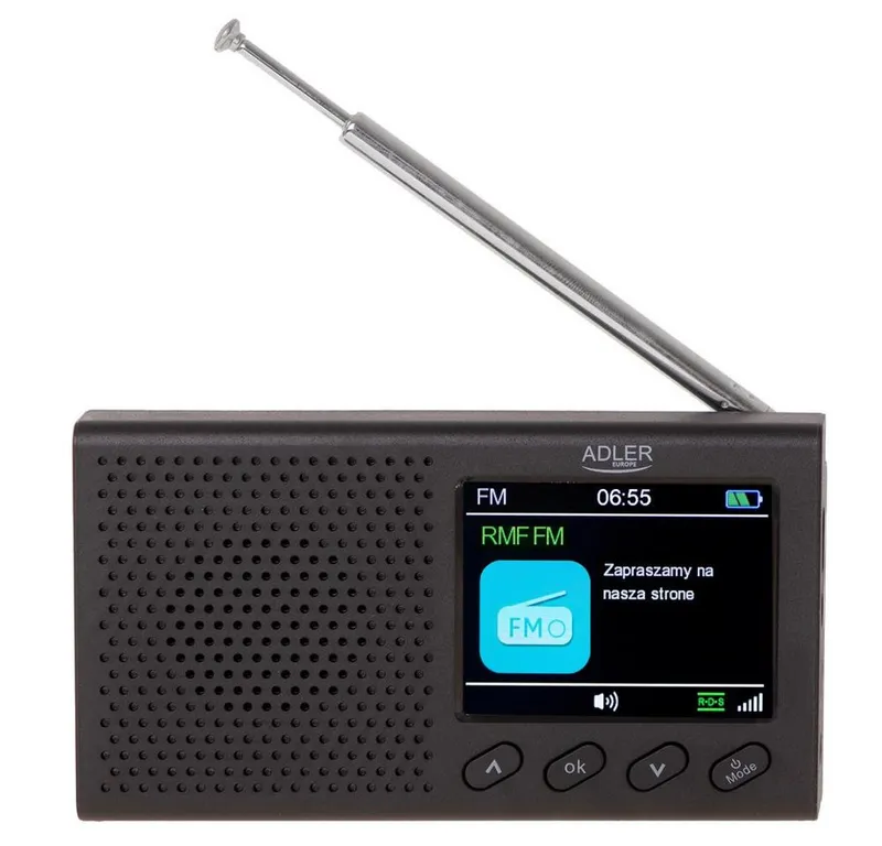 ADLER EUROPE AD 1198 UKW-Radio (FM 87,5 108 MHz, 20 Sender, Bluetooth, LCD-Display, Digital, schwarz), Schwarz, – Produktbild 2 von 5