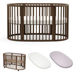 Stokke Stokke Sleepi Betten-Set mit Matratze und Spannbettlaken - Warm Brown - Lavender – Produktbild 1 von 1