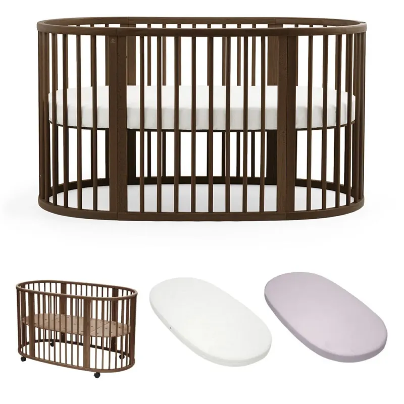 Stokke Stokke Sleepi Betten-Set mit Matratze und Spannbettlaken - Warm Brown - Lavender, Warm brown - lavender, – Produktbild 1 von 1