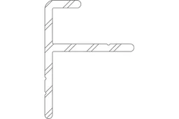 woodstore24 Twinson Alu Start- / Endprofil, 28 x 21 mm, 3 m lang, für alle Holz- und Alu-Trägerprofile – Produktbild 1 von 1