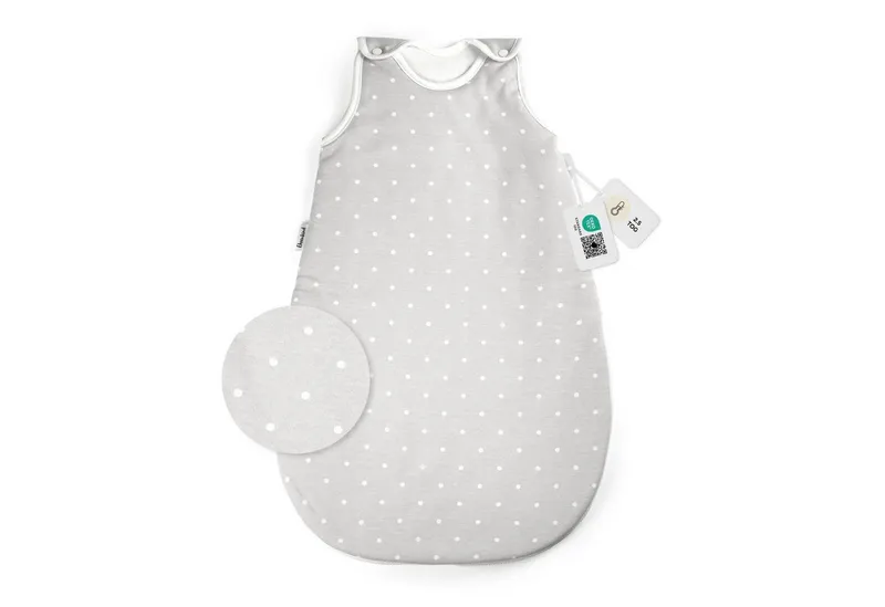 Ehrenkind Babyschlafsack Sommer, Rund, Bio-Baumwolle (Standard by OEKO-TEX, 100% Bio-Baumwolle, Sommerschlafsack, 1.0 TOG), Schlafsack Baby, Baby Schlafsack, Grau, – Produktbild 1 von 5