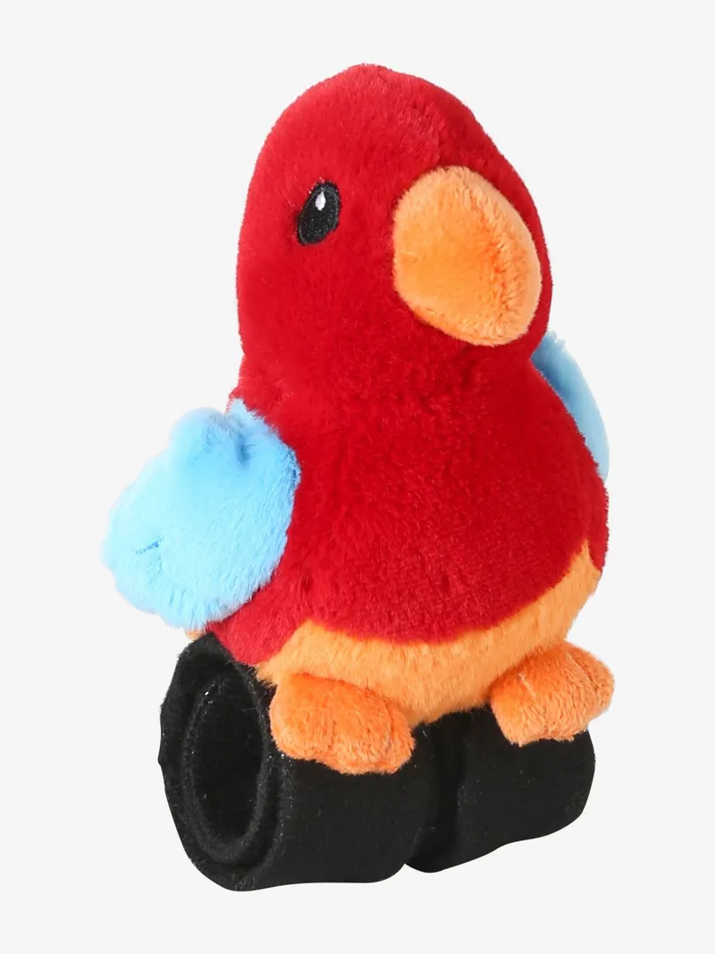 Vertbaudet Plüsch Schnapparmband Papagei für Baby und Kinder, Rot, – Produktbild 4 von 4