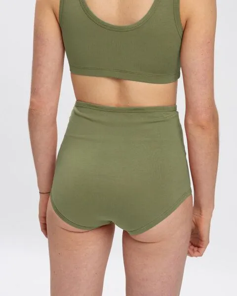 MATONA Matona Slip | Basic Undies Women | aus Bio-Baumwolle | GOTS-zertifiziert, Olive, – Produktbild 2 von 3
