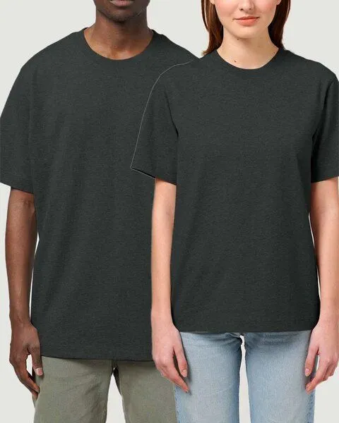 YTWOO YTWOO Sehr dickes Unisex T-Shirt | 240 g/qm | Top Premium Bio-Baumwolle, Dark heather grey, – Produktbild 1 von 4