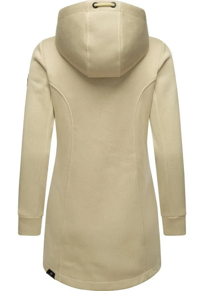 ragwear ragwear Kapuzensweatjacke Letti Bonded Sportliche Kapuzenjacke in Feinstrick-Optik, Braun, – Produktbild 1 von 4