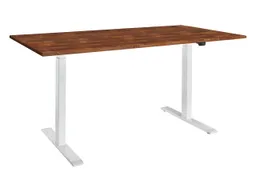 Memo memo Höhenverstellbarer Schreibtisch "ON" weiß, Robinie massiv, B 100 x T 70 cm – Produktbild 1 von 1