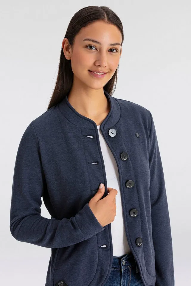 ragwear ragwear Sweatjacke AVALINA O aus bequem weicher Sweat-Qualität, Blau, – Produktbild 2 von 4