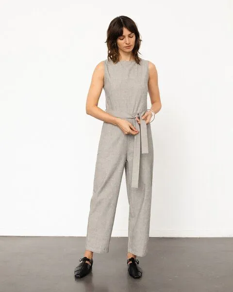 Rotholz Rotholz Ärmelloser Jumpsuit Bio Baumwolle, Grau, – Produktbild 1 von 4