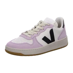 Veja Veja Damen-Sneaker V-10 Prime Leather Pure Black Parme – Produktbild 1 von 1