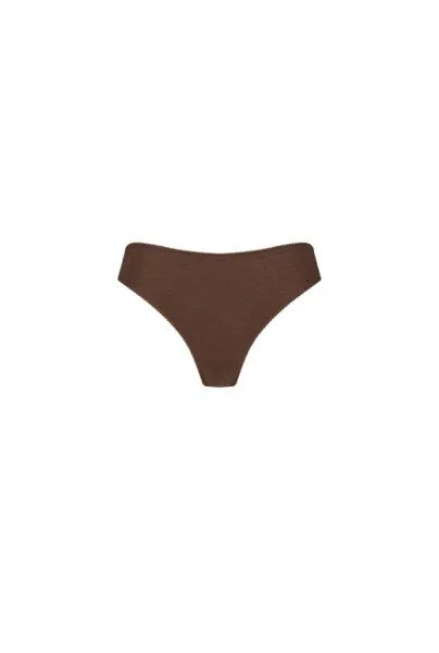 Nénés Nénés Zeitlose hochgeschnittene Unterhose, Braun, – Produktbild 3 von 4