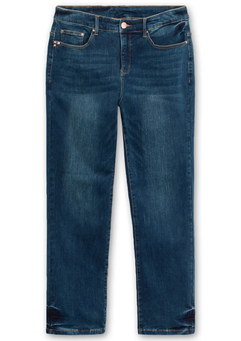 sheego Gerade Jeans dark blue denim, Dark blue denim, – Produktbild 2 von 2