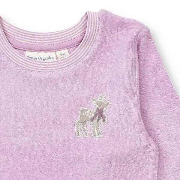 Sense Organics Sense Organics Kinder Velours Schlafanzug, Modell LONG JOHN VELOUR, 700141, – Produktbild 3 von 4