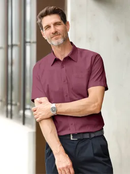 marco donati Kurzarmhemd burgund – Produktbild 1 von 1
