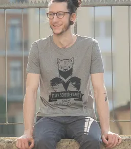 päfjes päfjes Otter Schotter Gang - Fair Wear Männer T-Shirt - Heather Grey – Produktbild 1 von 1
