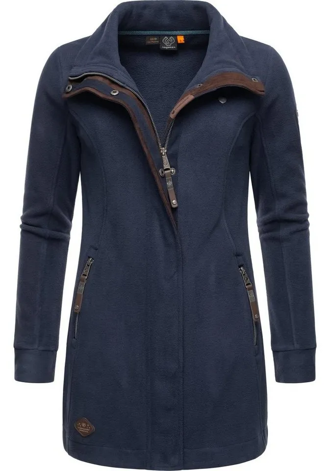 ragwear ragwear Parka Letrice Fleece Sportliche Zip-Fleecejacke mit hohem Kragen, Blau, – Produktbild 1 von 3