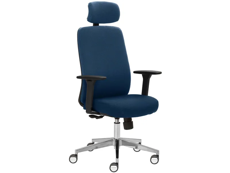 Bürodrehstuhl "2229" mit Armlehnen, Dunkelblau, – Produktbild 1 von 1