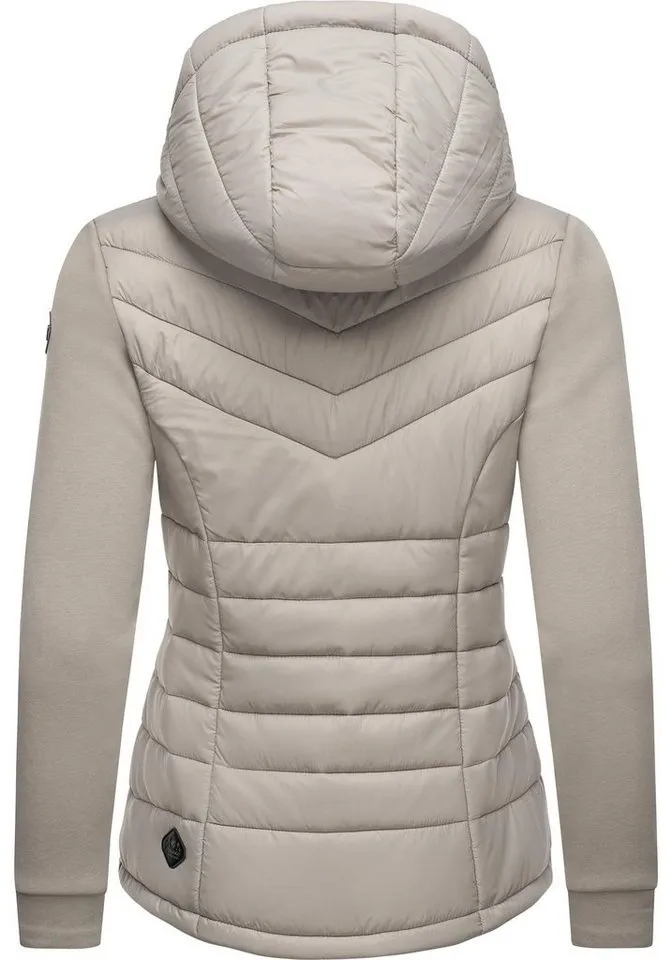 ragwear ragwear Outdoorjacke Sandrra Steppjacke aus modernem Materialmix mit Kapuze, Braun, – Produktbild 4 von 5