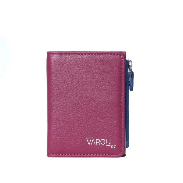 Vargu Vargu Echtleder Geldbörse SINE 1, Cranberry - mauve, – Produktbild 1 von 2