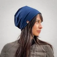 Liebe Deinen Planeten Liebe Deinen Planeten Bio Beanie in 3 Größen Herren & Damen in vielen Farben bequeme Jersey Mütze aus Bio Baumwollmix, Navy, – Produktbild 1 von 1