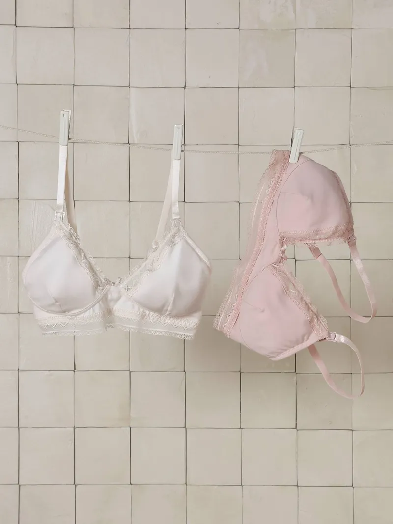 Vertbaudet 2er-Pack bügellose Still-BHs pudrig, Pudrig rosa, – Produktbild 1 von 4