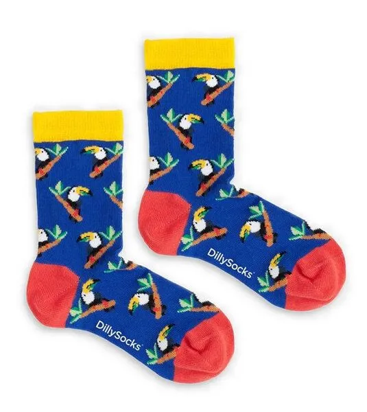 DillySocks DillySocks Kindersocken Lil Tropical Toucan aus Biobaumwoll-Mix, Mehrfarbig, – Produktbild 1 von 3