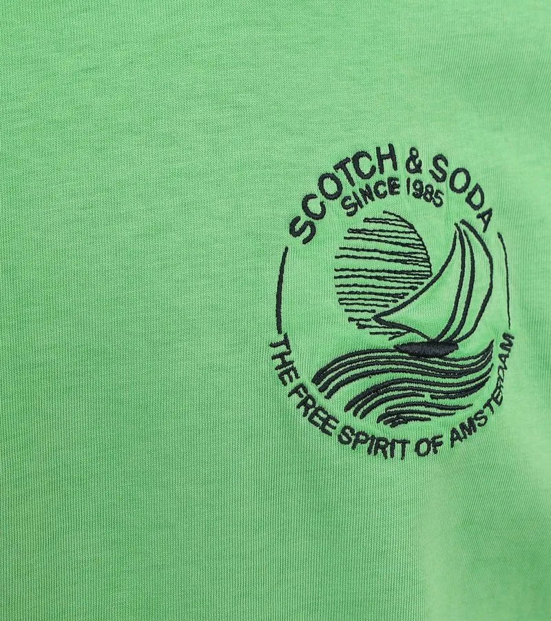 Scotch and Soda Scotch and Soda Scotch & Soda T-Shirt Logo Grün, Grün, – Produktbild 3 von 4