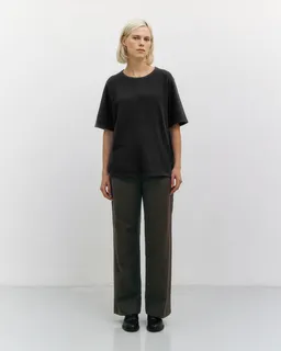 Rotholz Rotholz Damen vegan T-Shirt Gerippt Schwarz – Produktbild 1 von 1