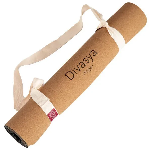 Divasya Divasya Yogamatte aus Kork & Naturkautschuk | mit Gurt & Hülle | 6 Designs, Mandala, – Produktbild 4 von 4